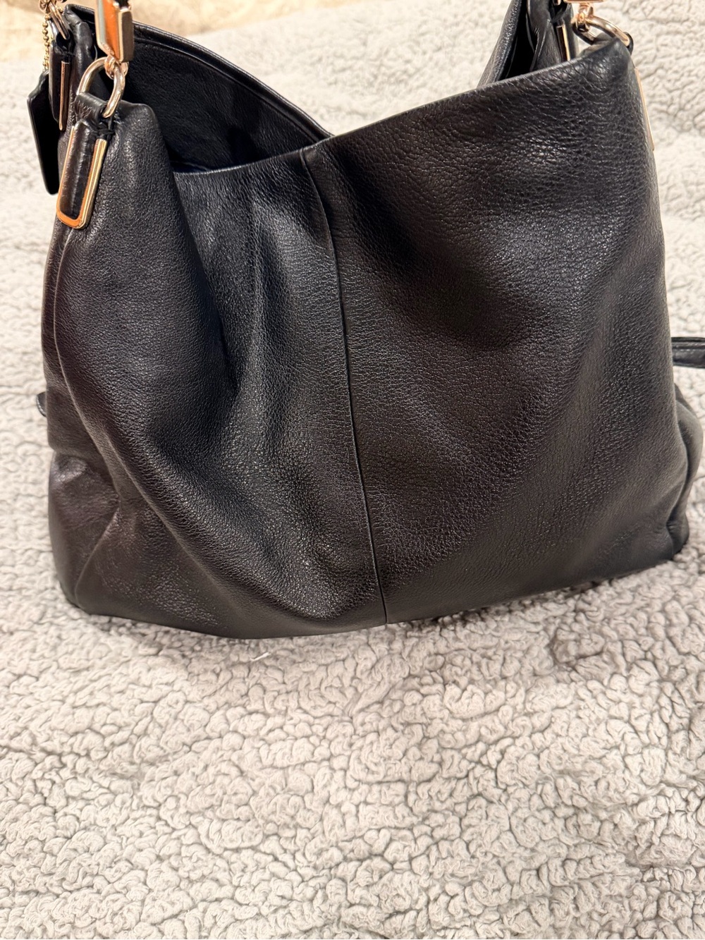 Coach Madison Pheobe Black pebble leather bag Excellent condition - Picture 4 of 16